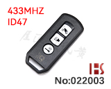 혼다 오토바이 사용 3 버튼 스마트키(35111-K77-433MHZ)